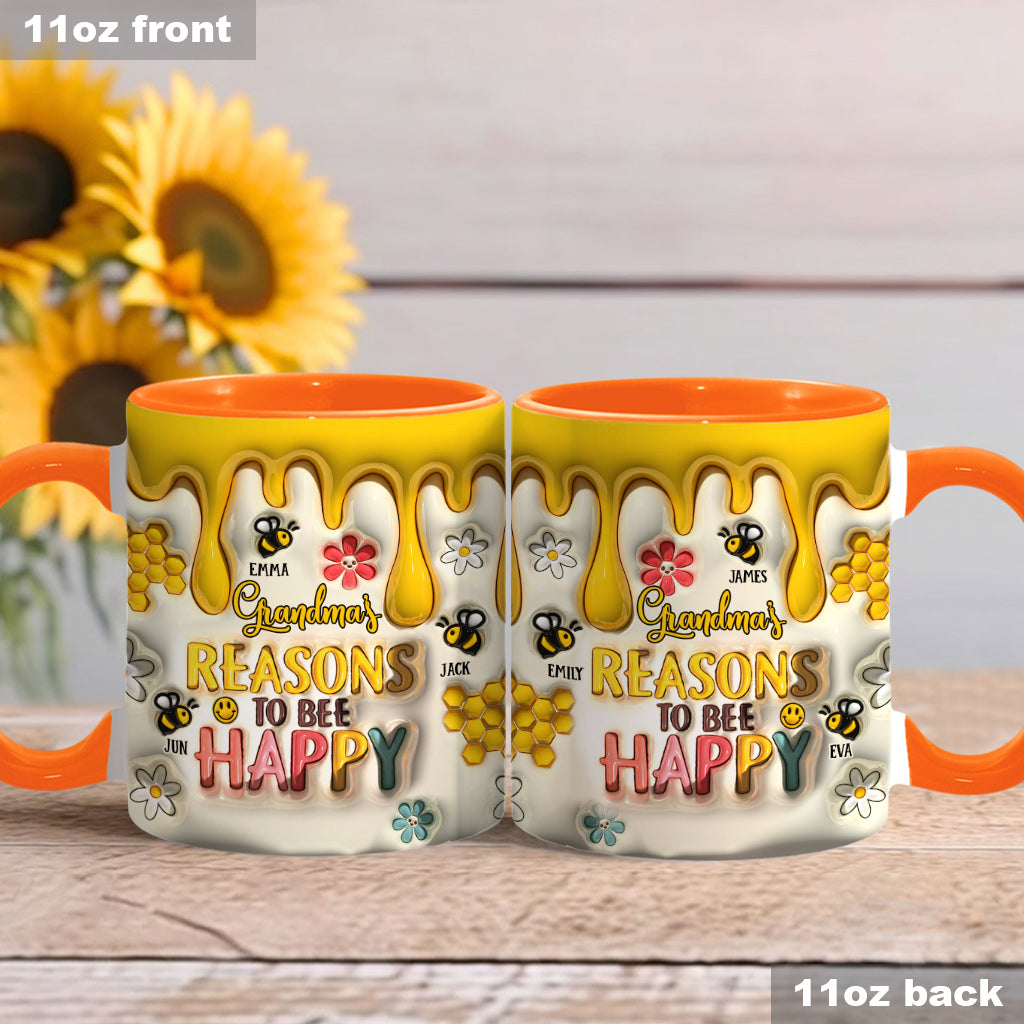 Omas Gründe, glücklich zu sein – Geschenk für Oma – Personalisierte Tasse