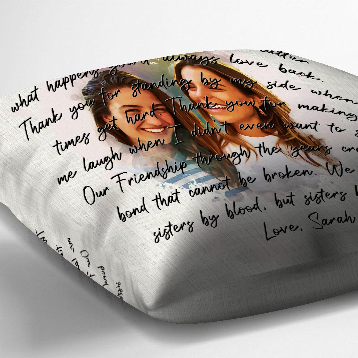 À ma meilleure amie - Coussin décoratif personnalisé