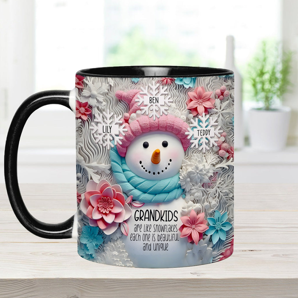 Grandkids Are Like Snowflakes - Gift for grandma - Personalized Accent Mug