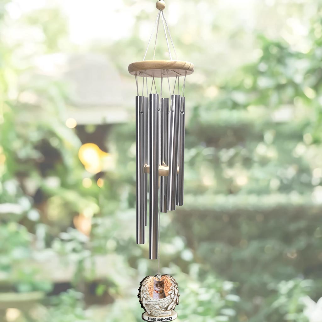 Mon ange - Cadeau pour la perte d'un chien ou d'un chat - Carillon éolien personnalisé