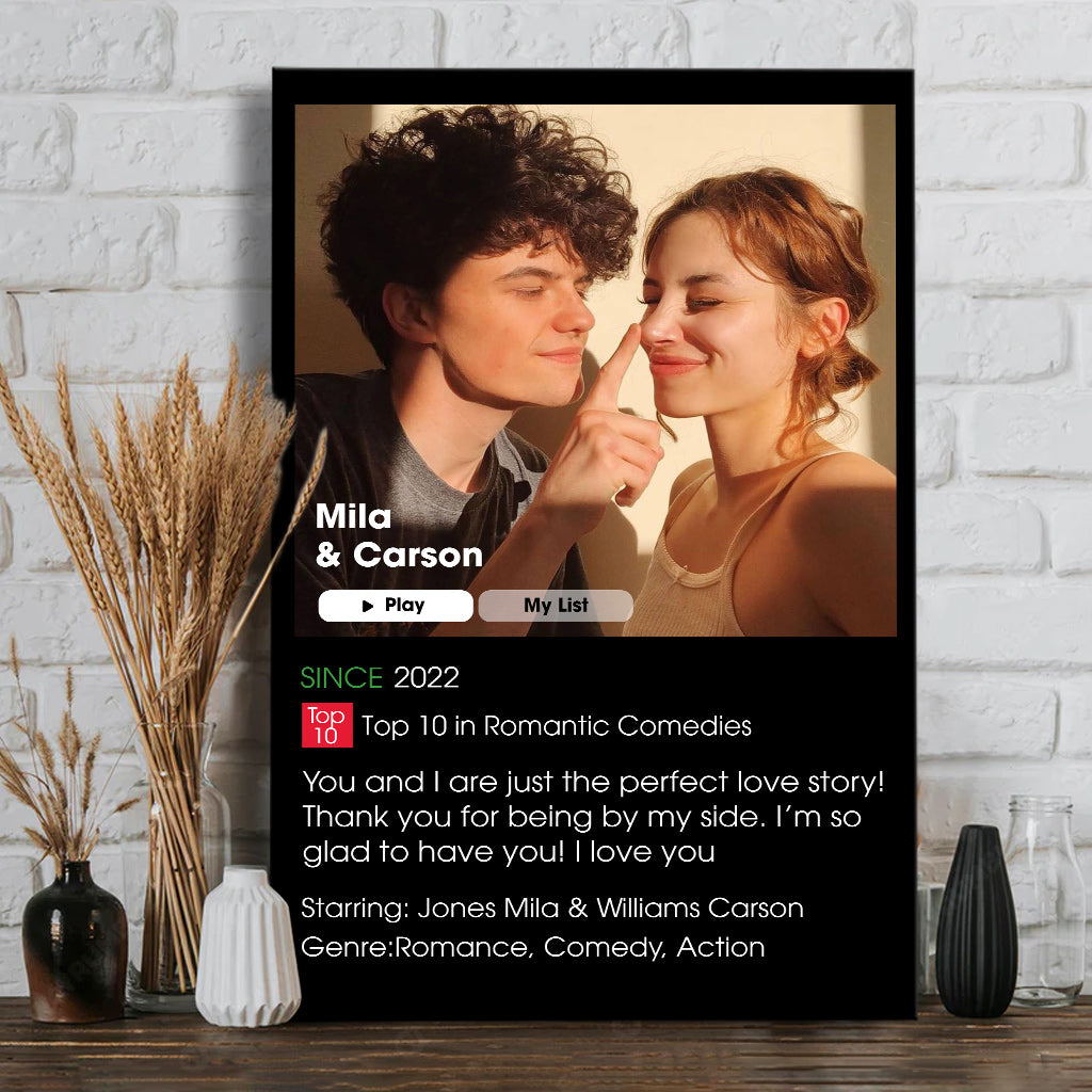 Unser romantischer Film – Personalisierte Leinwand und Poster für Paare