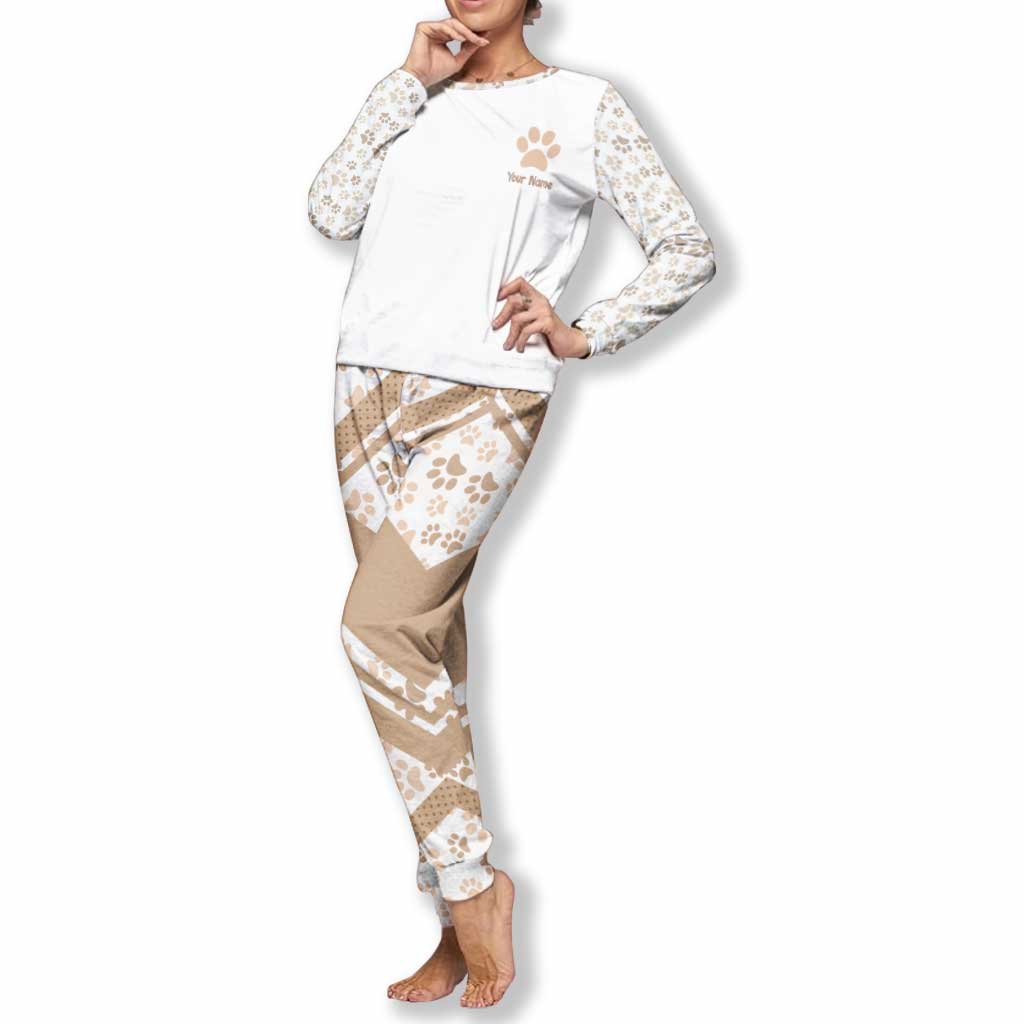 Schere, Stein, Papier – Personalisierter Katzenpyjama-Satz