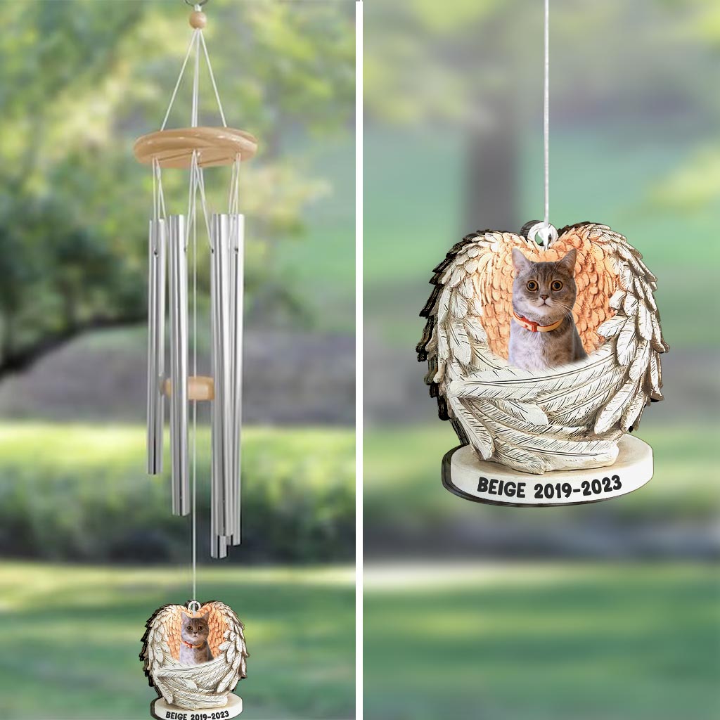 Mon ange - Cadeau pour la perte d'un chien ou d'un chat - Carillon éolien personnalisé