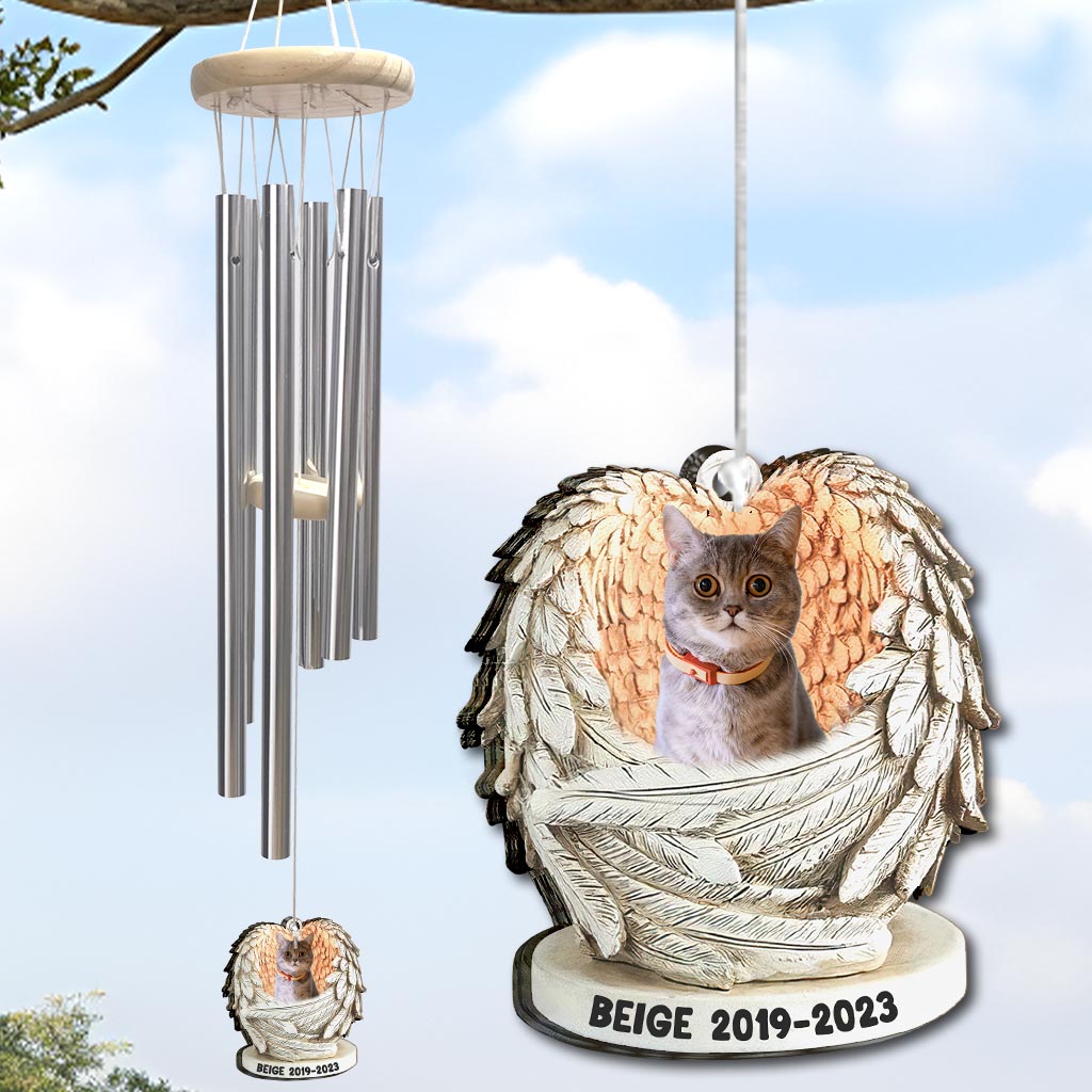 Mon ange - Cadeau pour la perte d'un chien ou d'un chat - Carillon éolien personnalisé