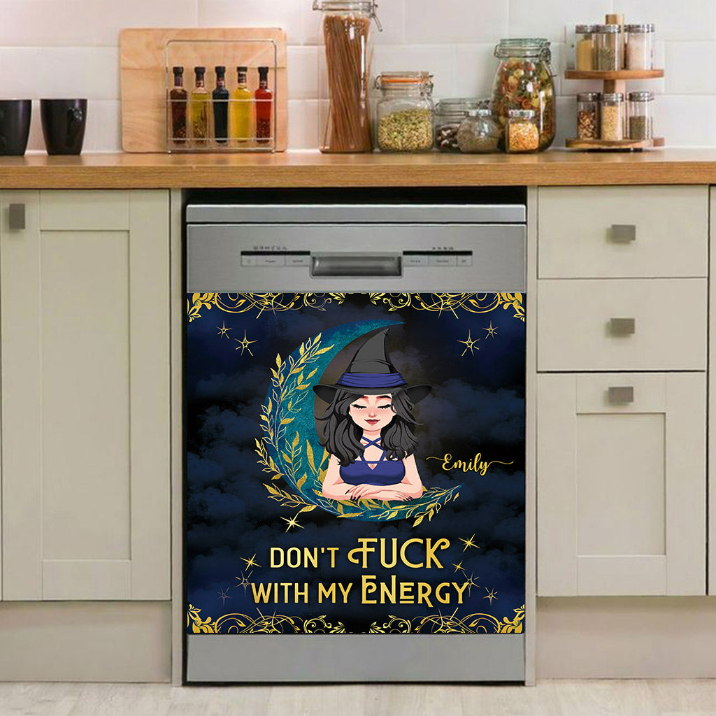 Don't F With My Energy - Personalized Witch Dishwasher Cover