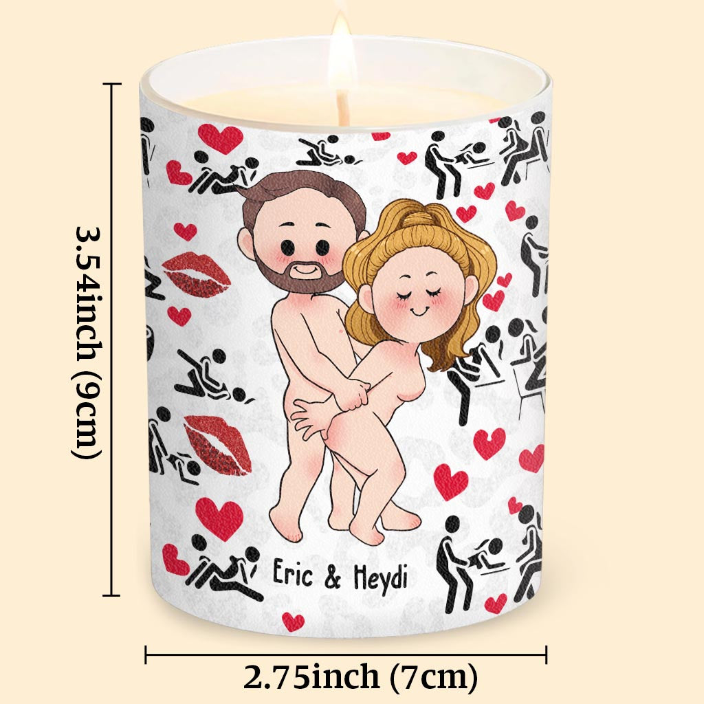 When This Candle Is Lit - Personalized Couple Candle With Wooden Lid