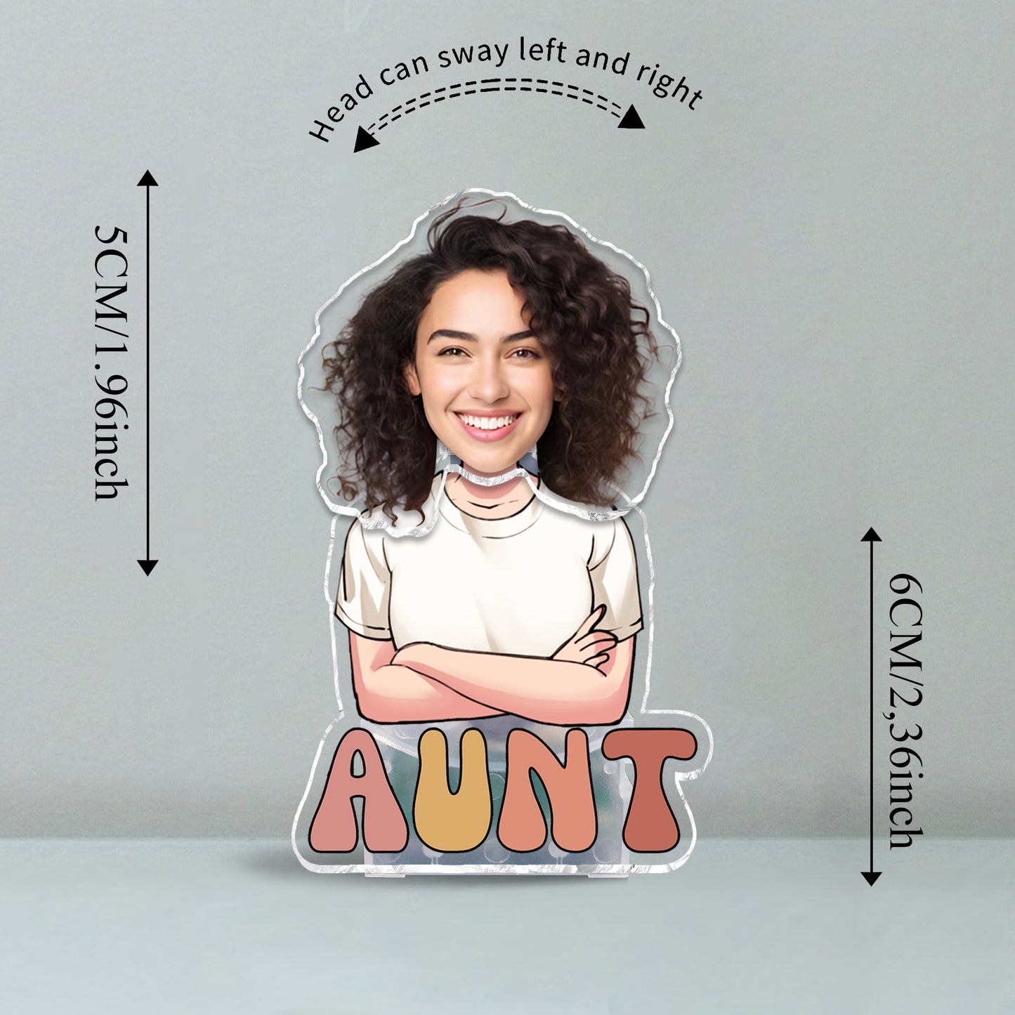 Tante – Geschenk für Tante – Personalisierter Wackelkopf