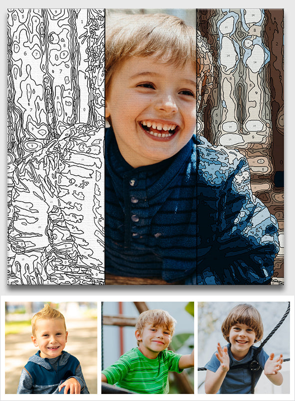 Kit de peinture par numéros personnalisé avec photo - Mon fils