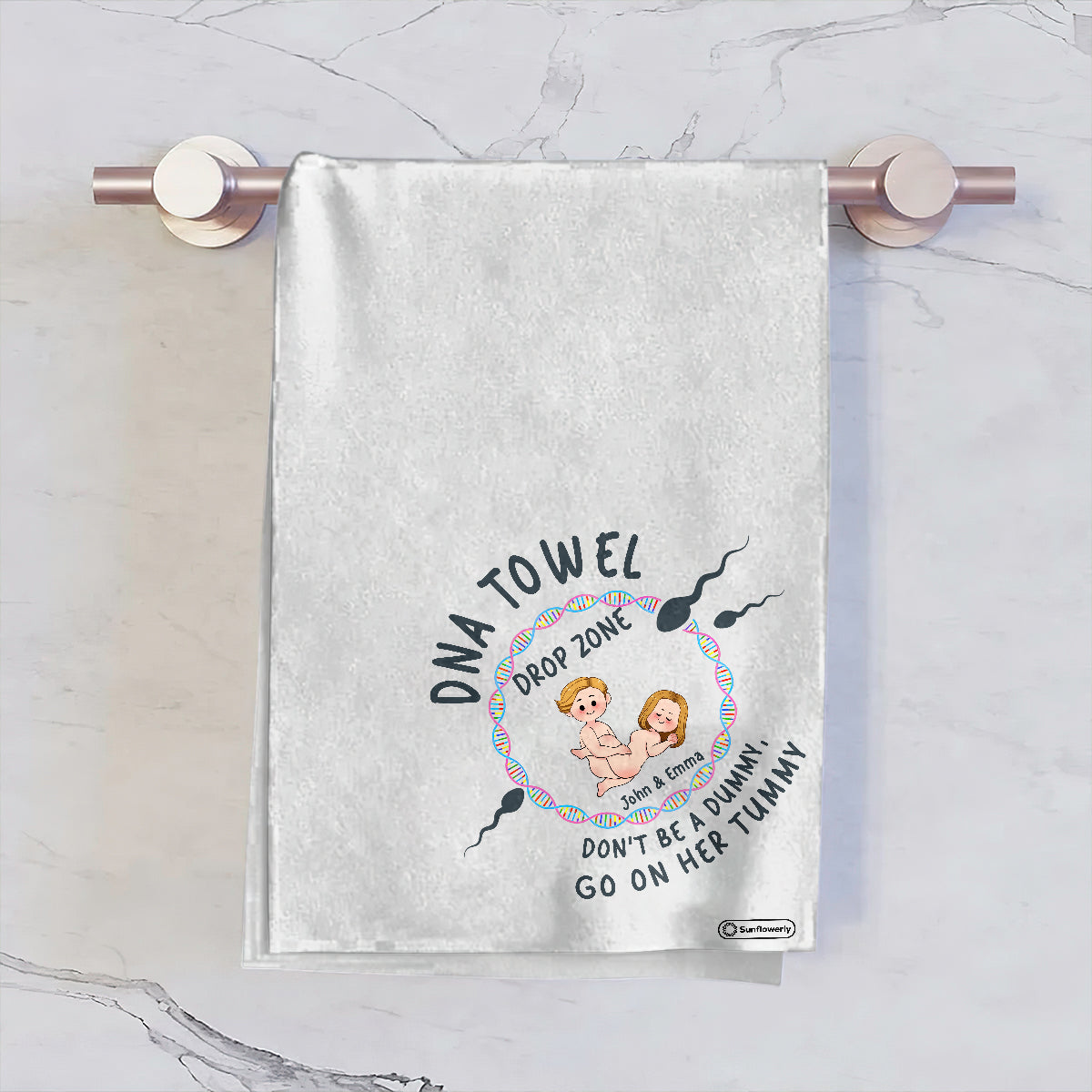 Drop Zone - Personalized Couple Golf Towel