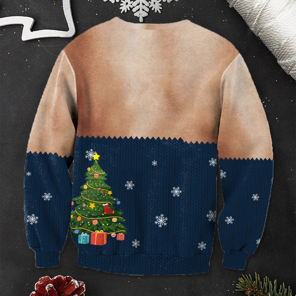 Merry Christmas - Personalized Cat Ugly Sweater