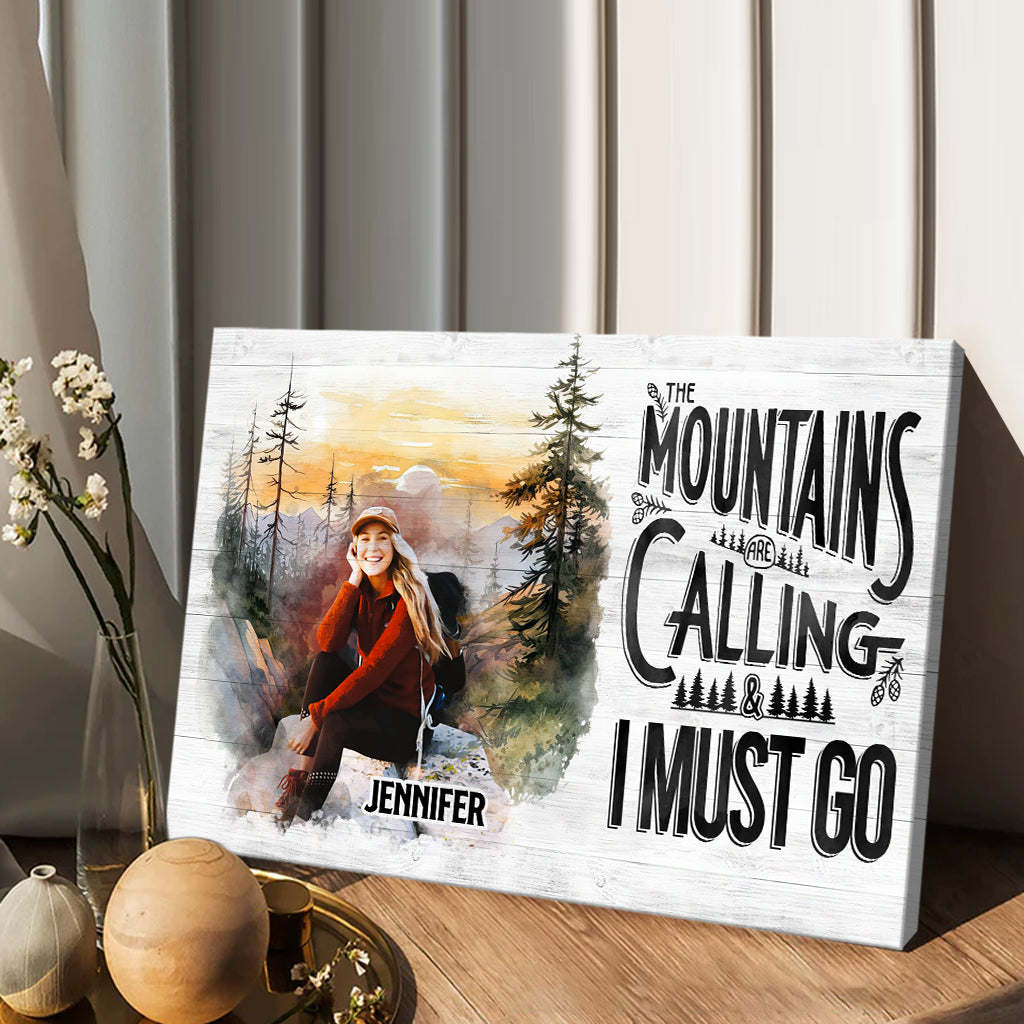 La montagne m'appelle - Toile et affiche de randonnée personnalisées