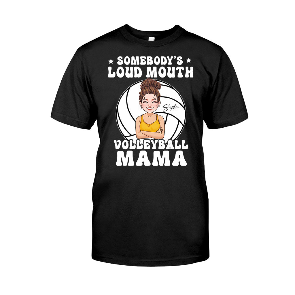 Loud Mouth Volleyball Mama - Personalized Volleyball T-shirt And Hoodie