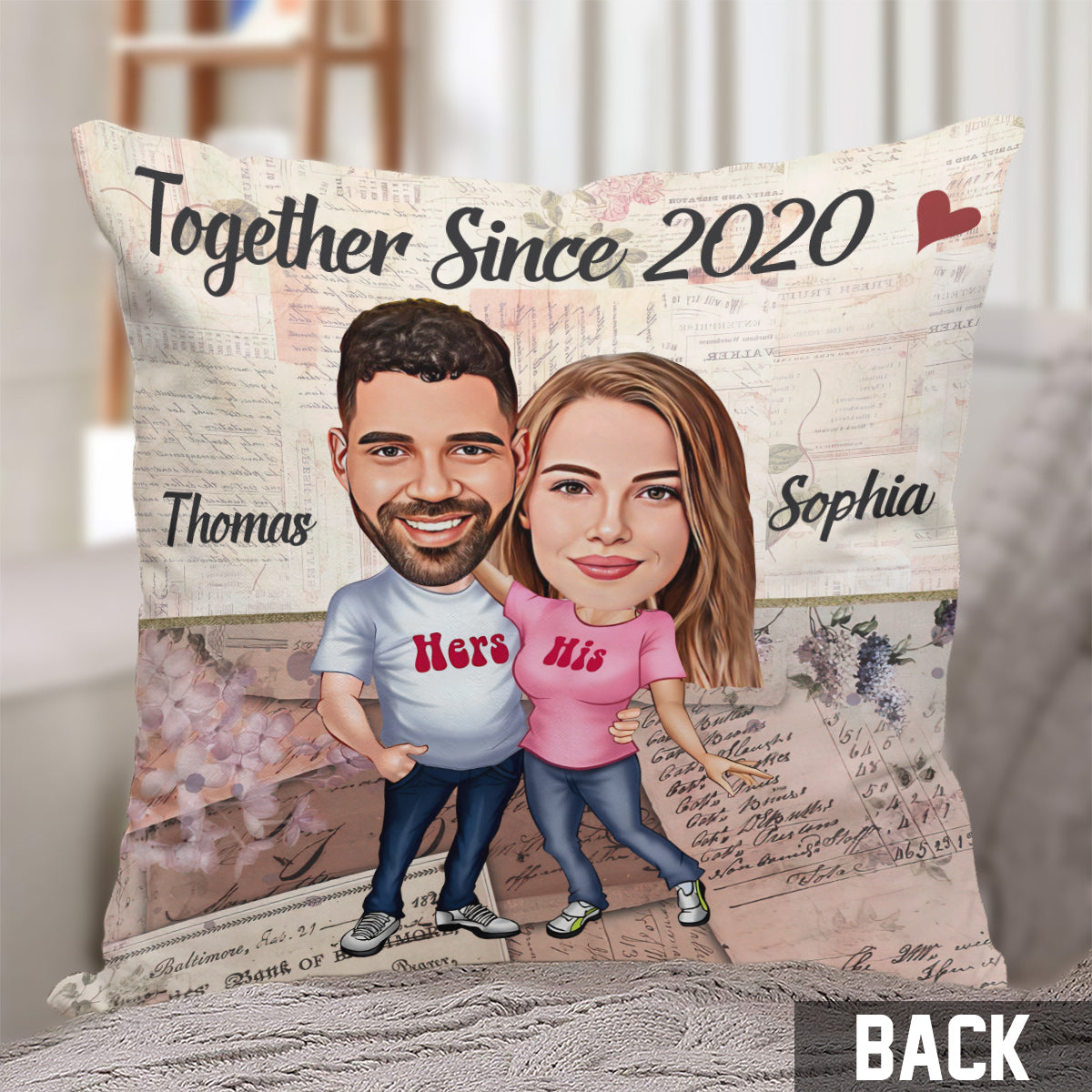 Together Since - Personalized Couple Throw Pillow