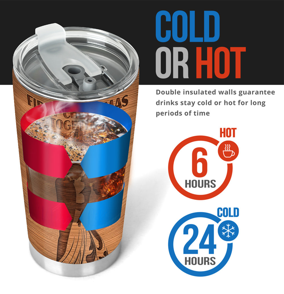 First Christmas Together As Mr & Mrs - Personalized Husband And Wife Tumbler