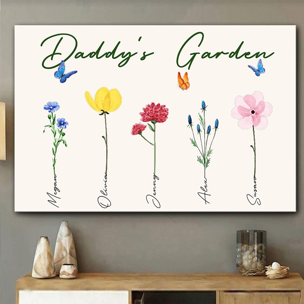 Grandma's Garden - Gift for grandma, grandpa, mom, dad - Personalized Canvas And Poster