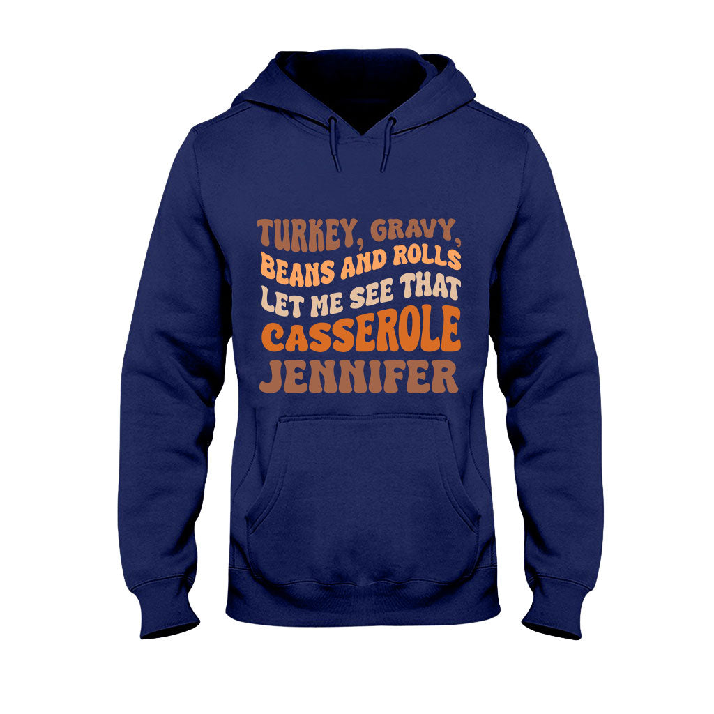 Zeig mir deinen Auflauf! – Personalisiertes Thanksgiving-T-Shirt und Hoodie
