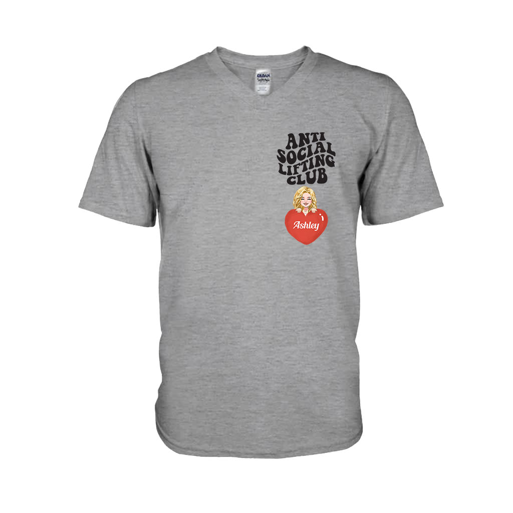 Anti Social Lifting Club – Personalisiertes Fitness-T-Shirt und Hoodie