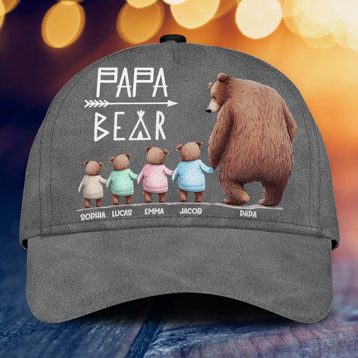 Papa Bär – Personalisierte Opa-Klassiker-Kappe