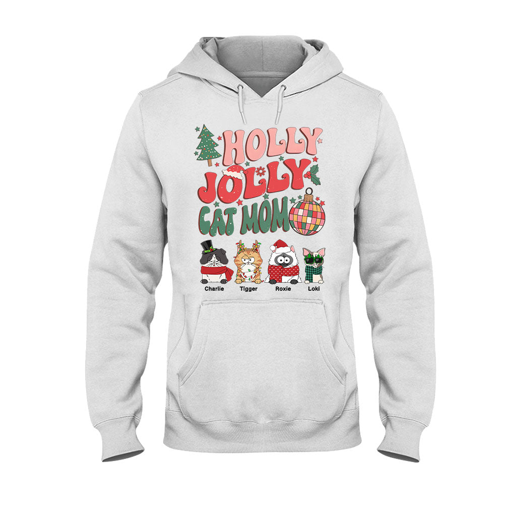 Fröhliche Katzen- und Hundemama – personalisiertes Katzen-T-Shirt und Hoodie