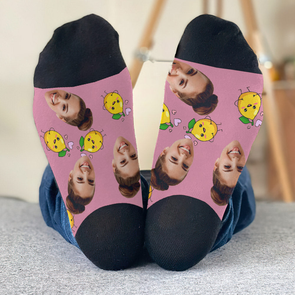 Chaussettes personnalisées pour belle-mère à motif d'icônes amusantes