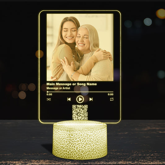 Sentimentale Geschenke für Bonus-Mama – Geschenk für Mama – Personalisierte, geformte Plakettenleuchte