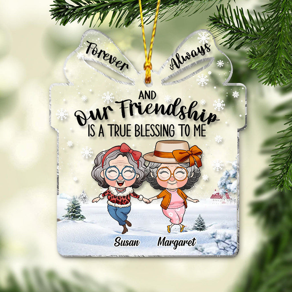Together And Always - Gift for friend - Personalized Transparent Ornament