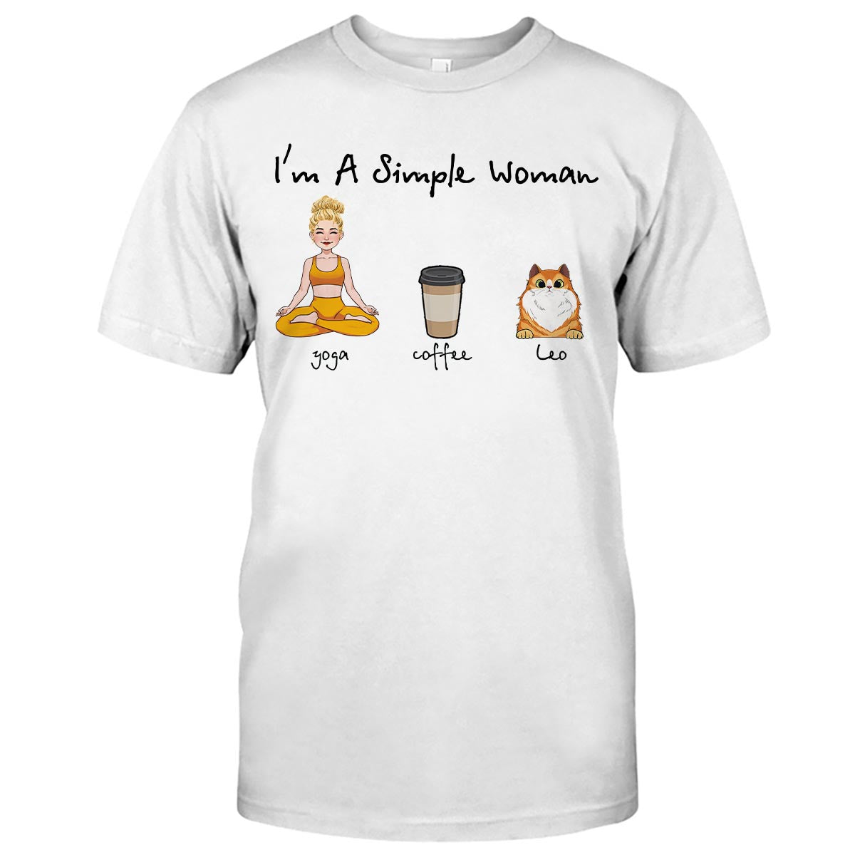 Je suis une femme simple - T-shirt et sweat à capuche de yoga personnalisés