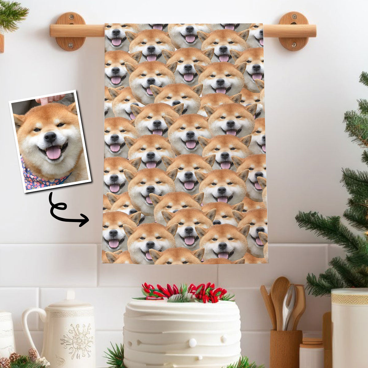 Niedliches Hunde- und Katzenmotiv – Geschenk für Hunde- und Katzenliebhaber – Personalisiertes Handtuch