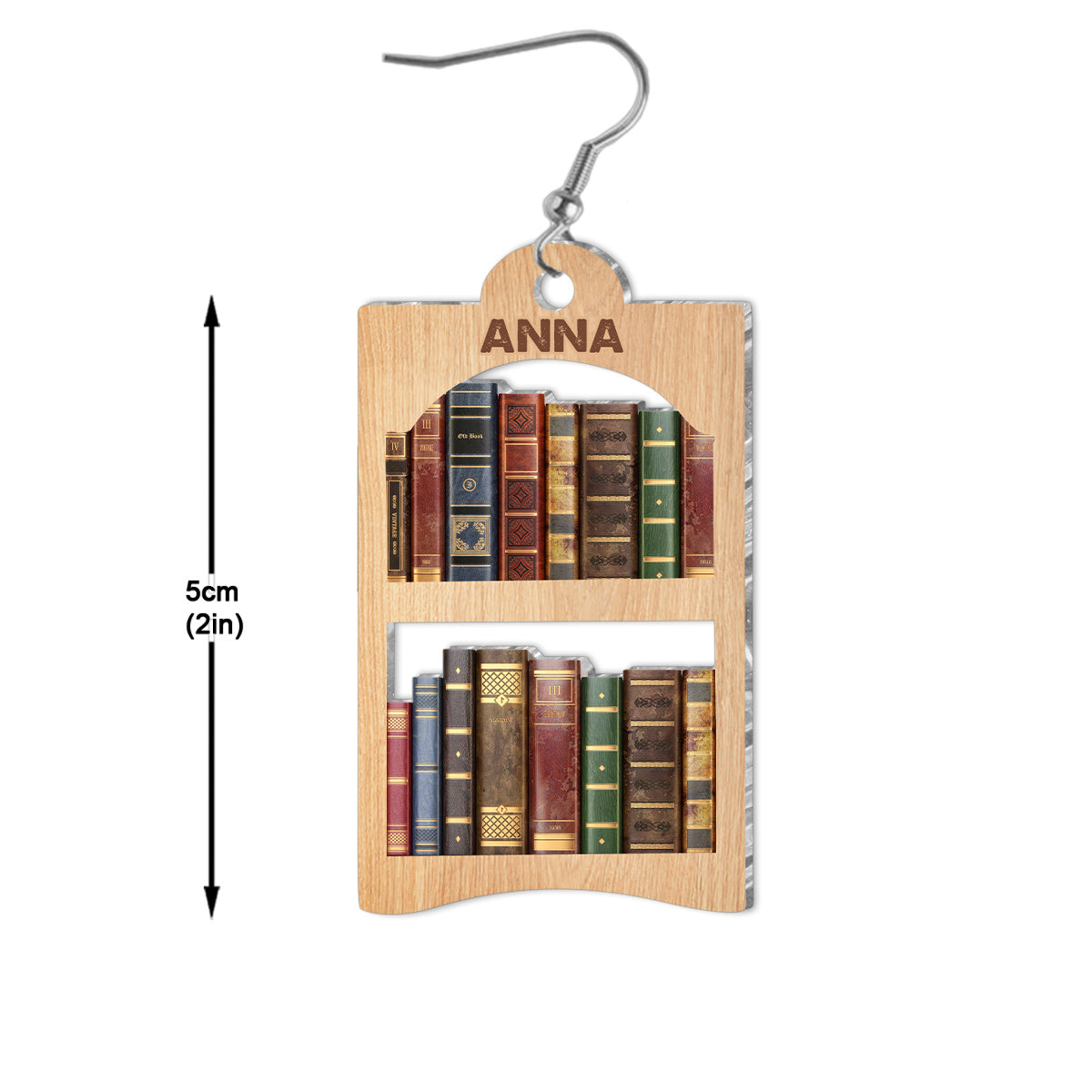 Amoureux des livres - Boucles d'oreilles personnalisées en forme de livre