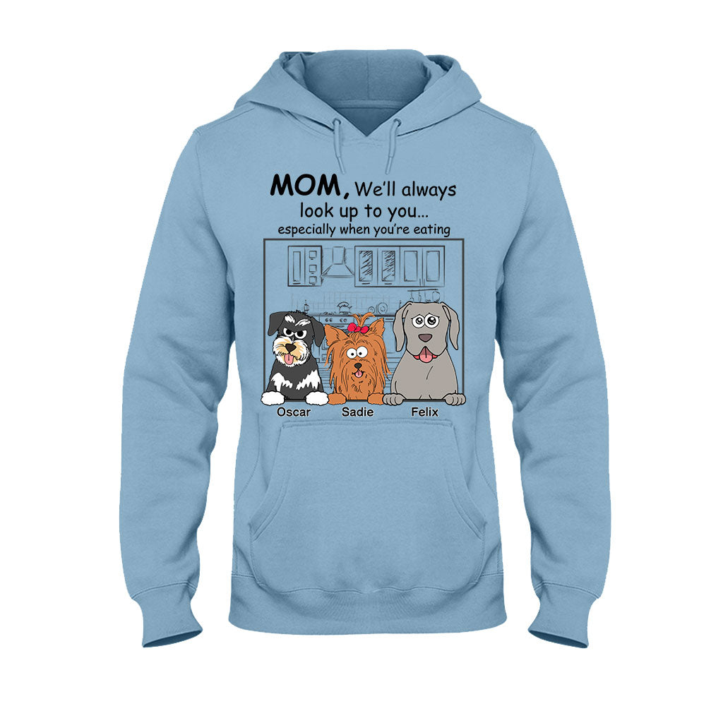 Ich werde immer zu dir aufschauen – personalisiertes Hunde-T-Shirt und Hoodie