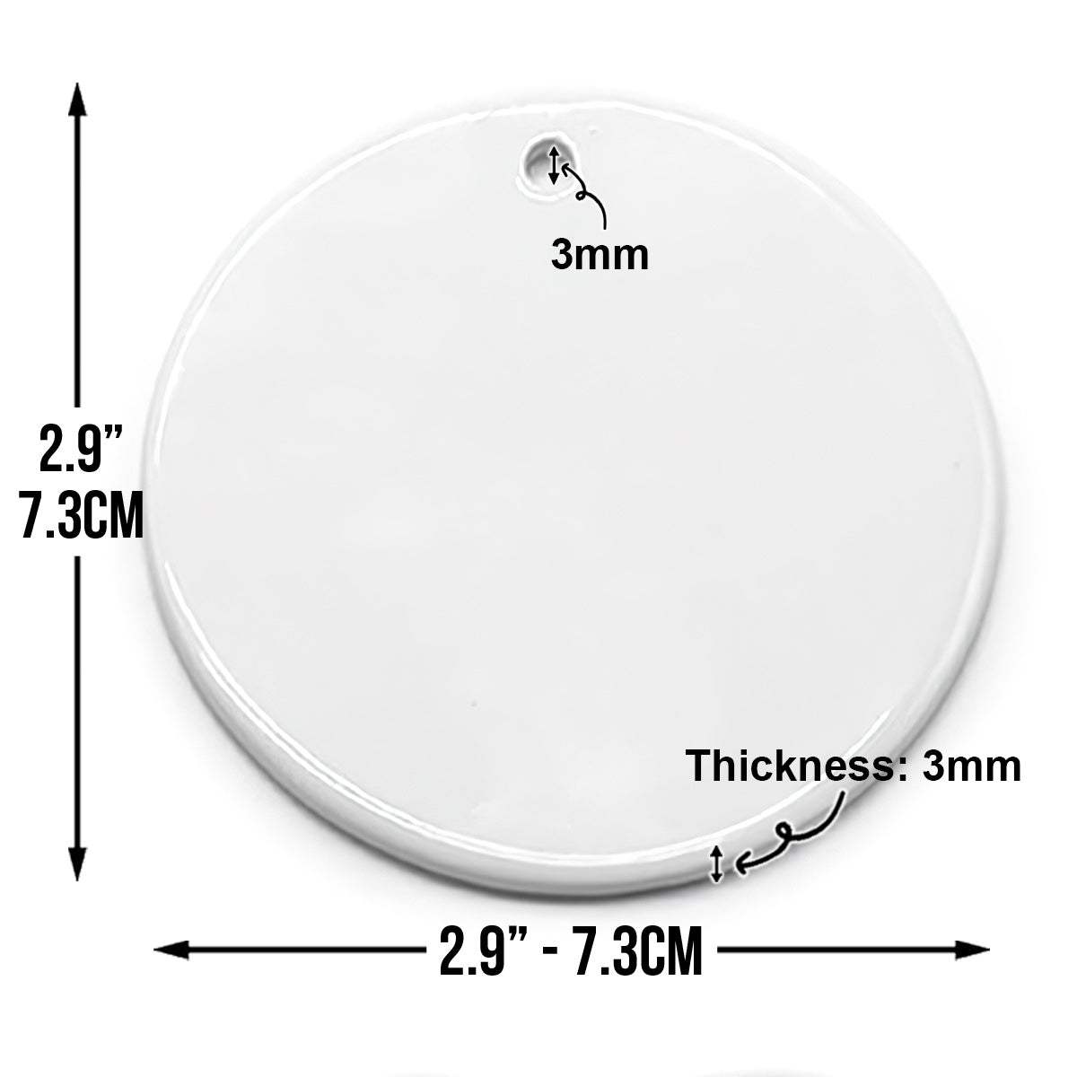 I Just Want You To Be Happy Custom Screenshot Messages - gift for boyfriend, girlfriend, wife, husband - Personalized Ceramic Circle Ornament