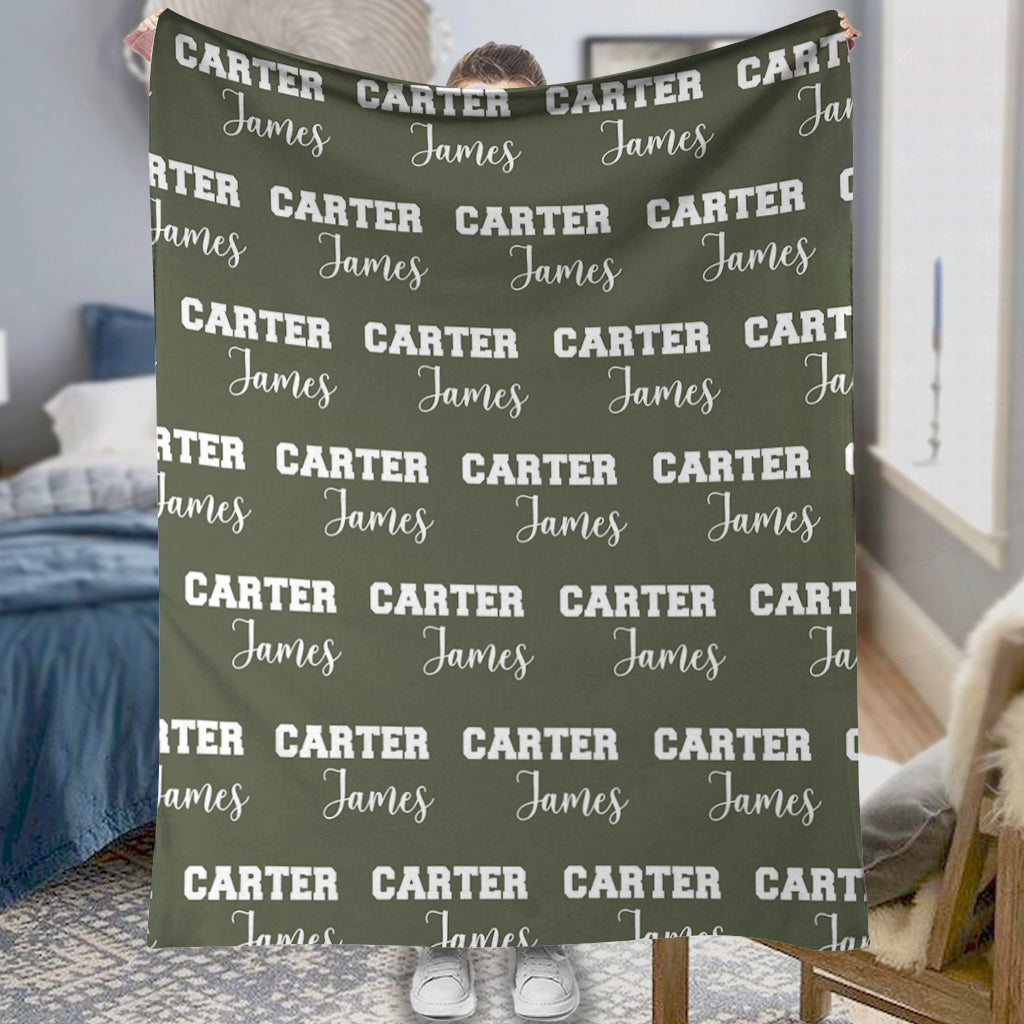 Custom Name Pattern - Personalized Father Blanket