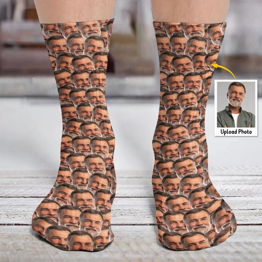 Individuell bedruckte Socken mit Onkel-Motiv