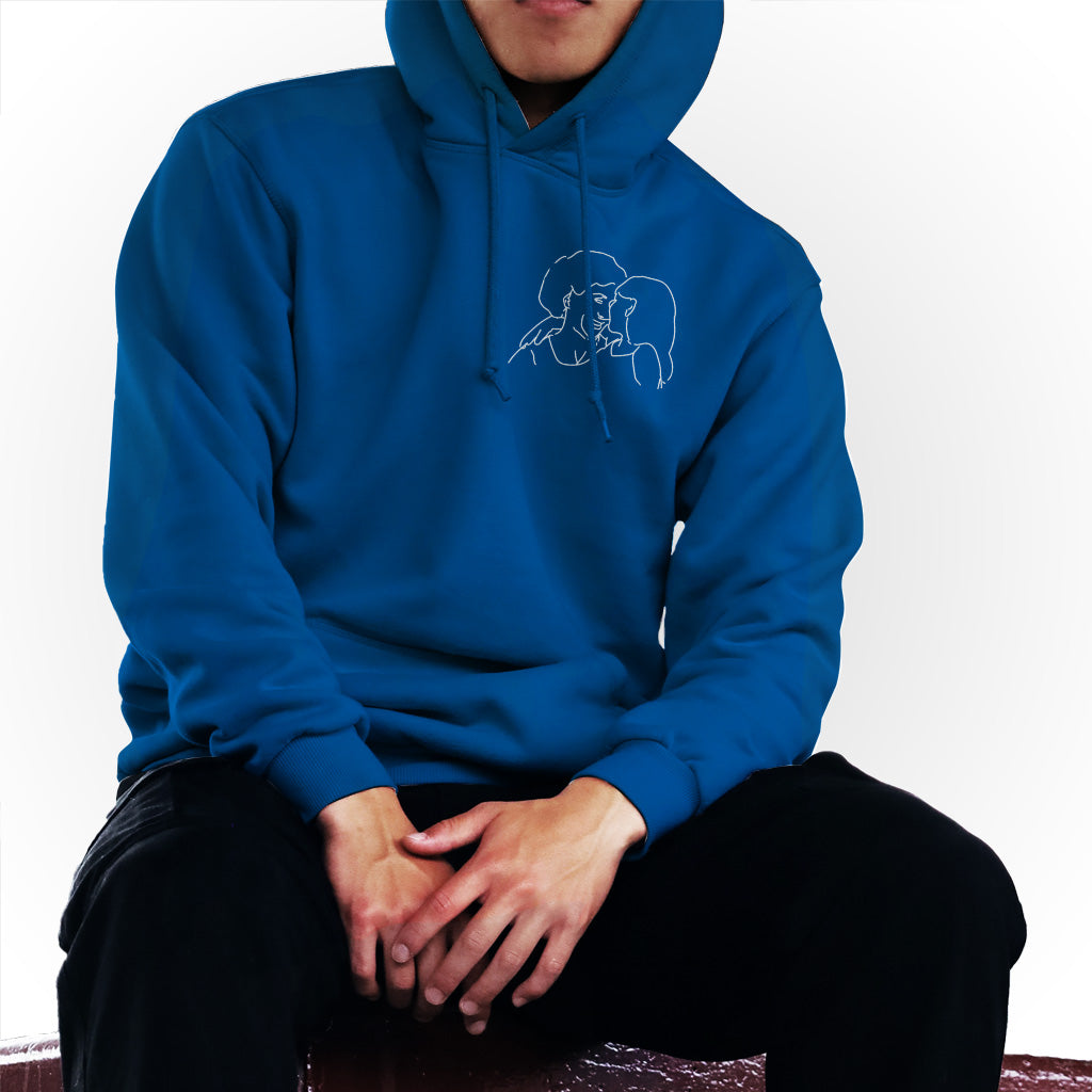 Individuelle Linienzeichnung – Personalisierter bestickter Oma-Hoodie