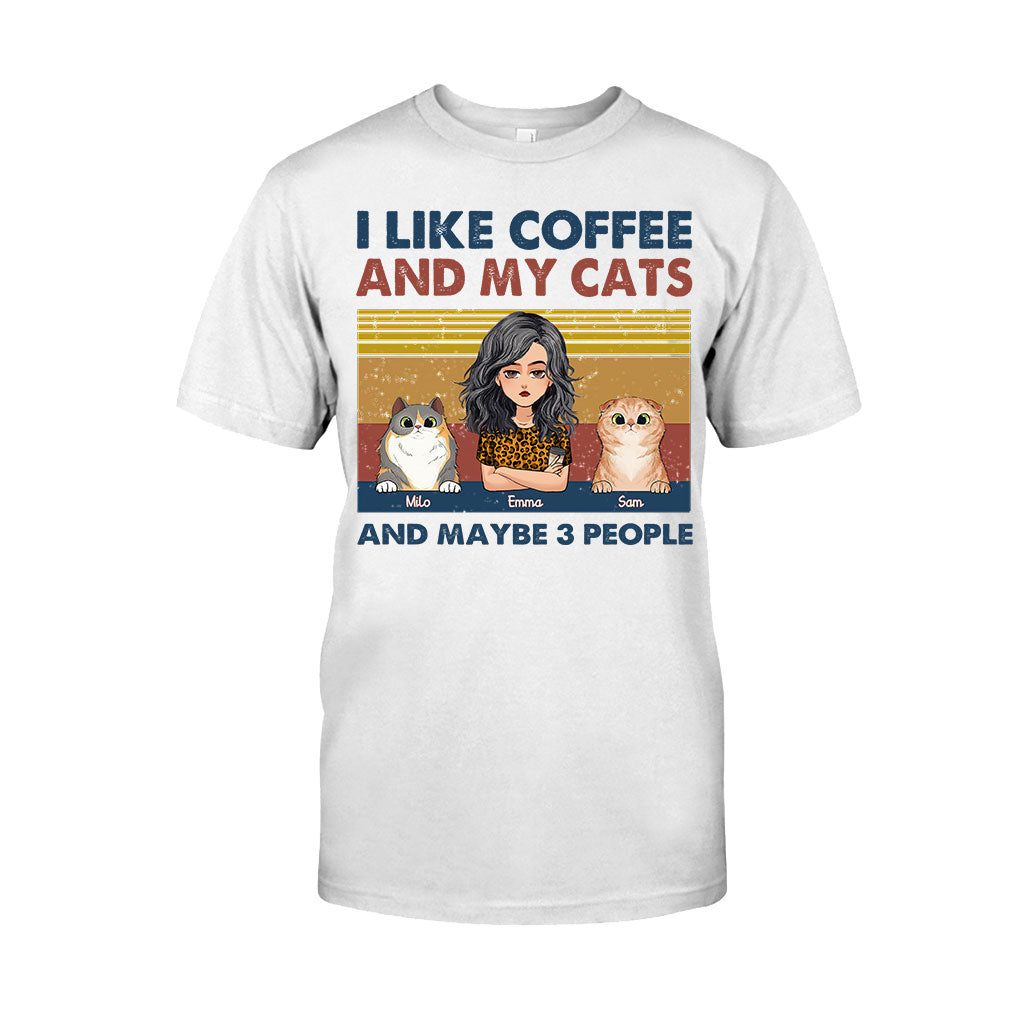 Ich mag Kaffee und meinen Hund – Hundegeschenk für Katzenliebhaber – Personalisiertes T-Shirt und Hoodie