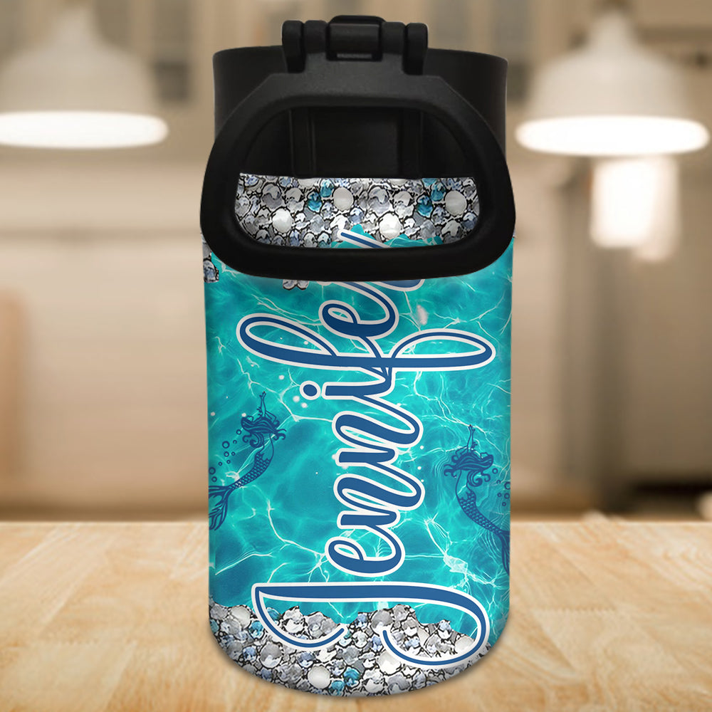 Kleine Meerjungfrau – Personalisierte Familien-Wasserflasche für Kinder