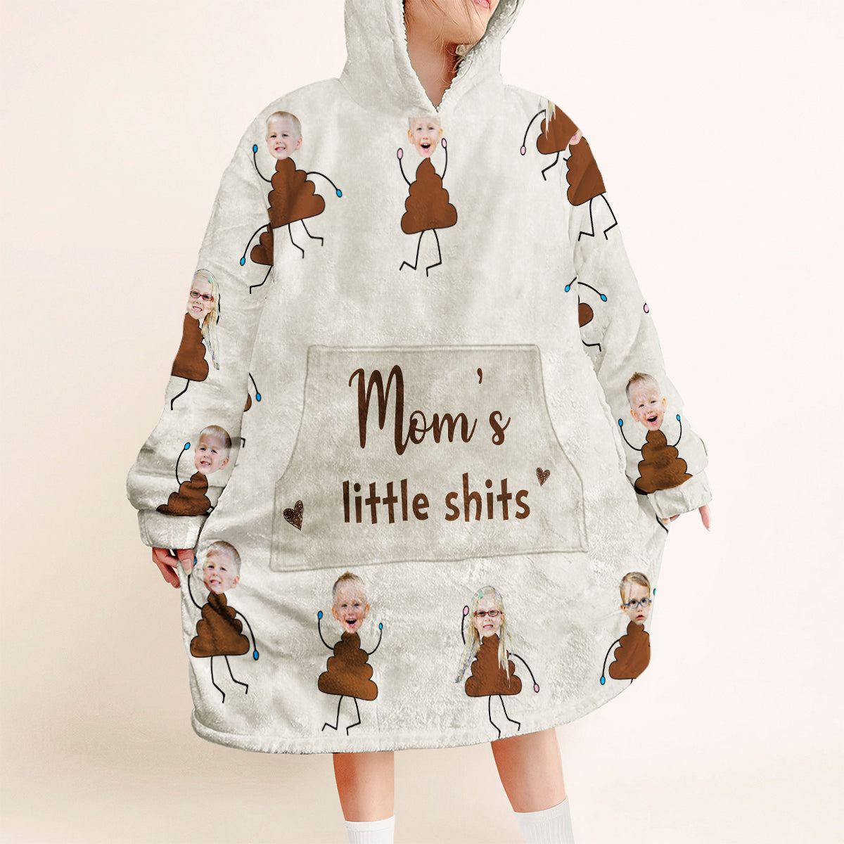 Grandma's Little Cuties - Gift for grandma, mom, dad, grandpa - Personalized Blanket Hoodie