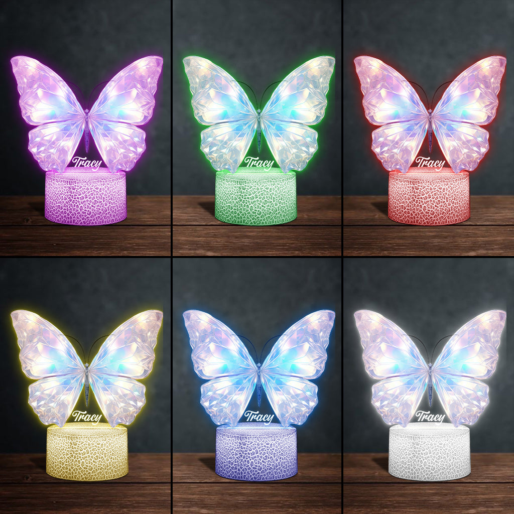 Wunderschöner Schmetterling – Personalisierte, schmetterlingsförmige Leuchtplatte