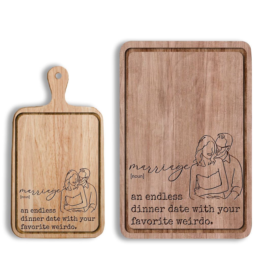 Marriage's Definition - Personalized Husband And Wife Cutting Board