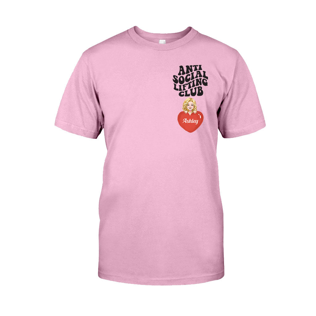 Anti Social Lifting Club – Personalisiertes Fitness-T-Shirt und Hoodie
