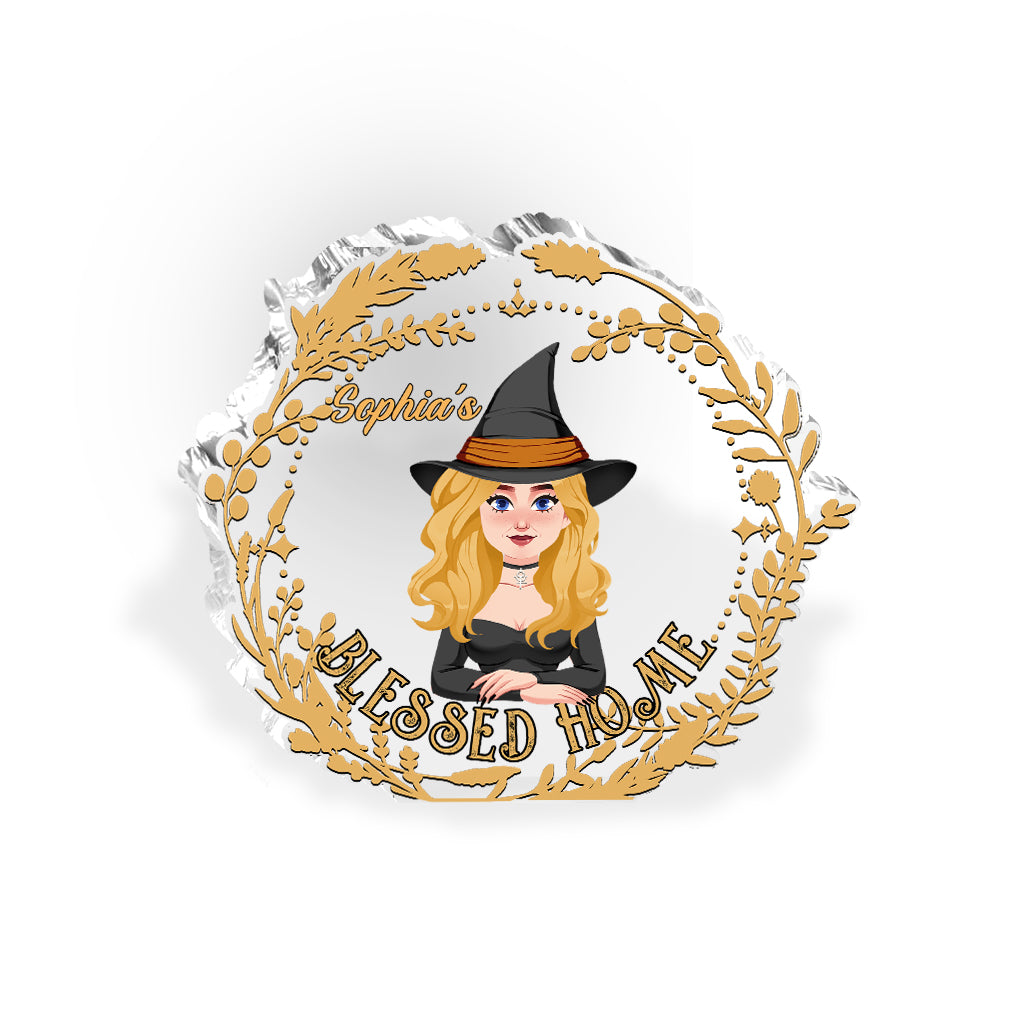 Blessed Home - Personalized Witch Custom Shaped Acrylic Plaque