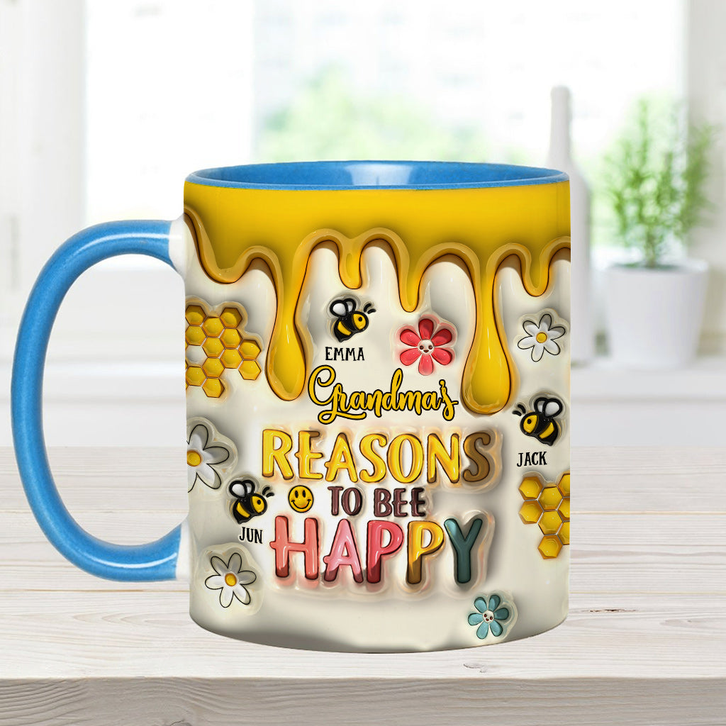 Omas Gründe, glücklich zu sein – Geschenk für Oma – Personalisierte Tasse