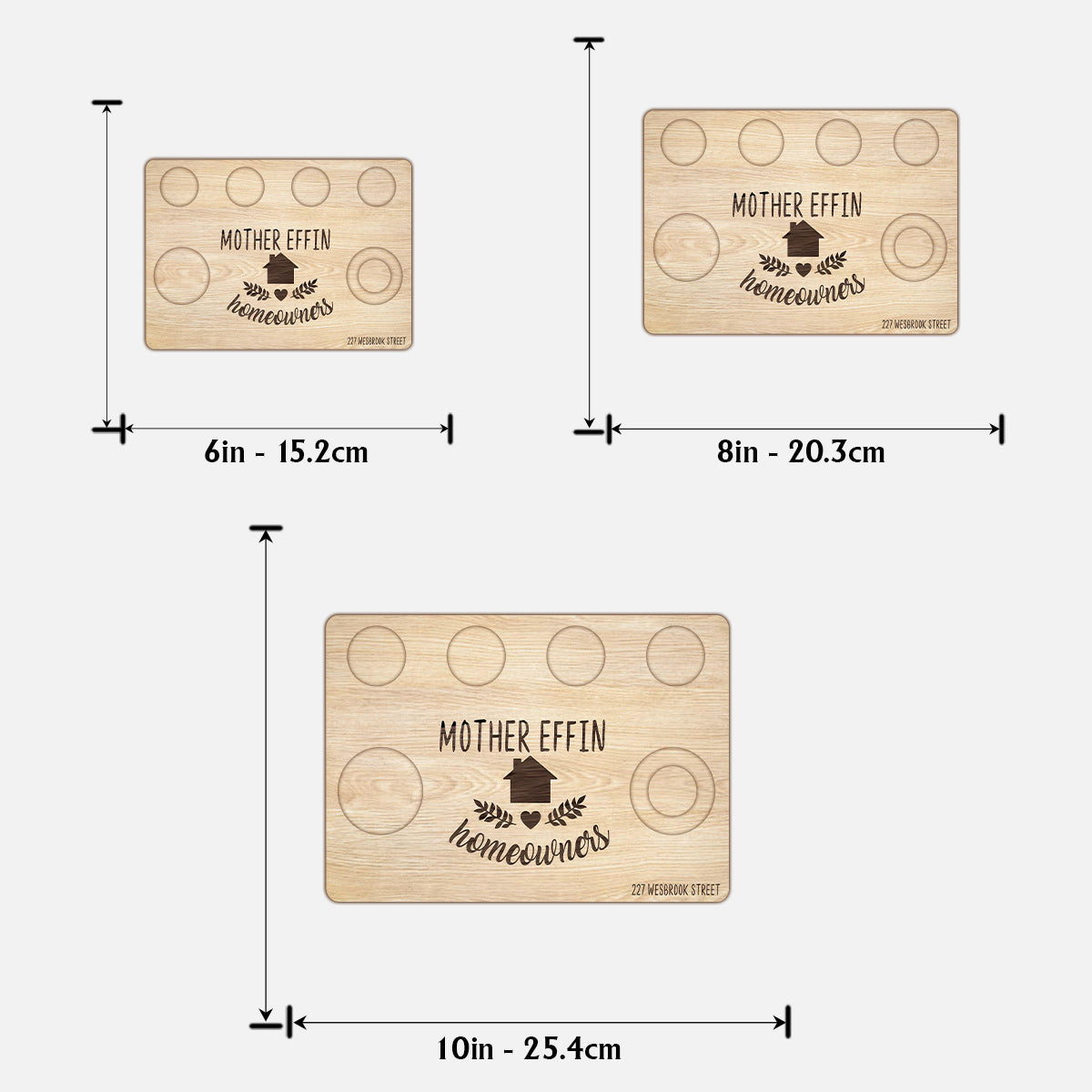 Plaque en bois personnalisée « Mère Effin Houseowner » (2 couches)