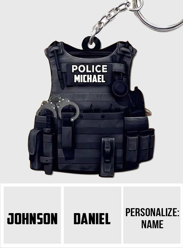 Armure de policier - Porte-clés personnalisé pour policier