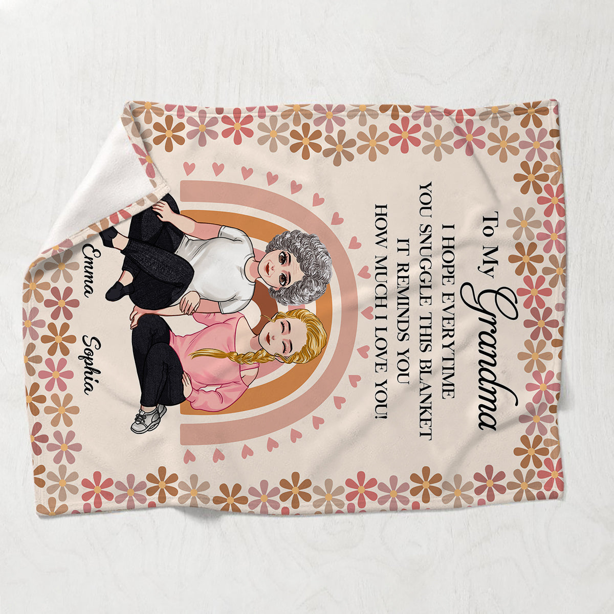 We Hope Everytime You Snuggle This Blanket - Gift for mom, grandma - Personalized Blanket