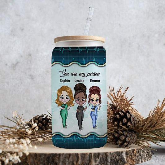Chance Made Us Coworkers - Personalized Nurse Can Glass