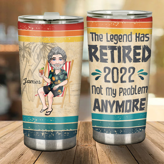 Die Legende ist im Ruhestand – personalisierter Ruhestandsbecher