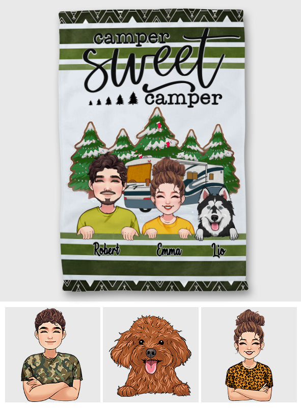 Camper Sweet Camper – personalisiertes Campinghandtuch