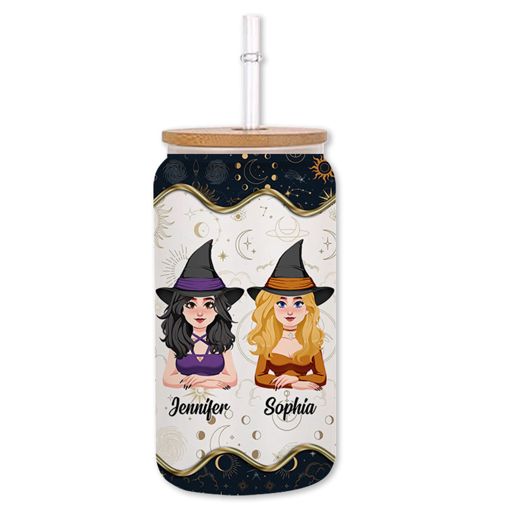 We're Not Sugar And Spice - Personalized Witch Can Glass