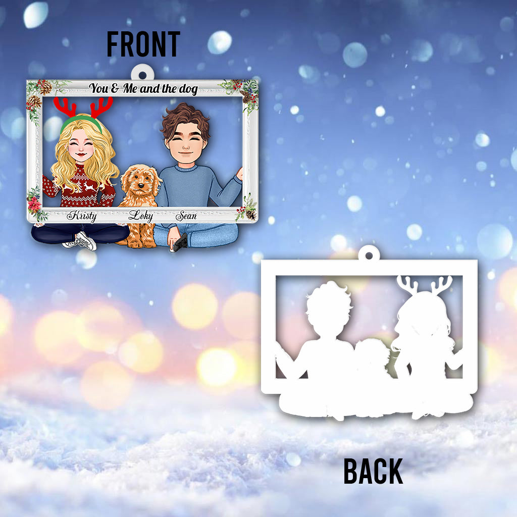 You & Me And The Dogs - Personalized Couple Ornament